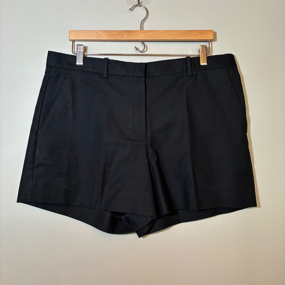 Gap Tailored Short Womens 14R Black Stretch Cotton Chino Dress Shorts 224859